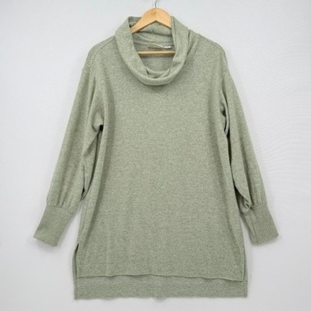 Maeve Tunic Top Women Medium Green Cowl Neck Soft Girl Cottagecore Anthropologie